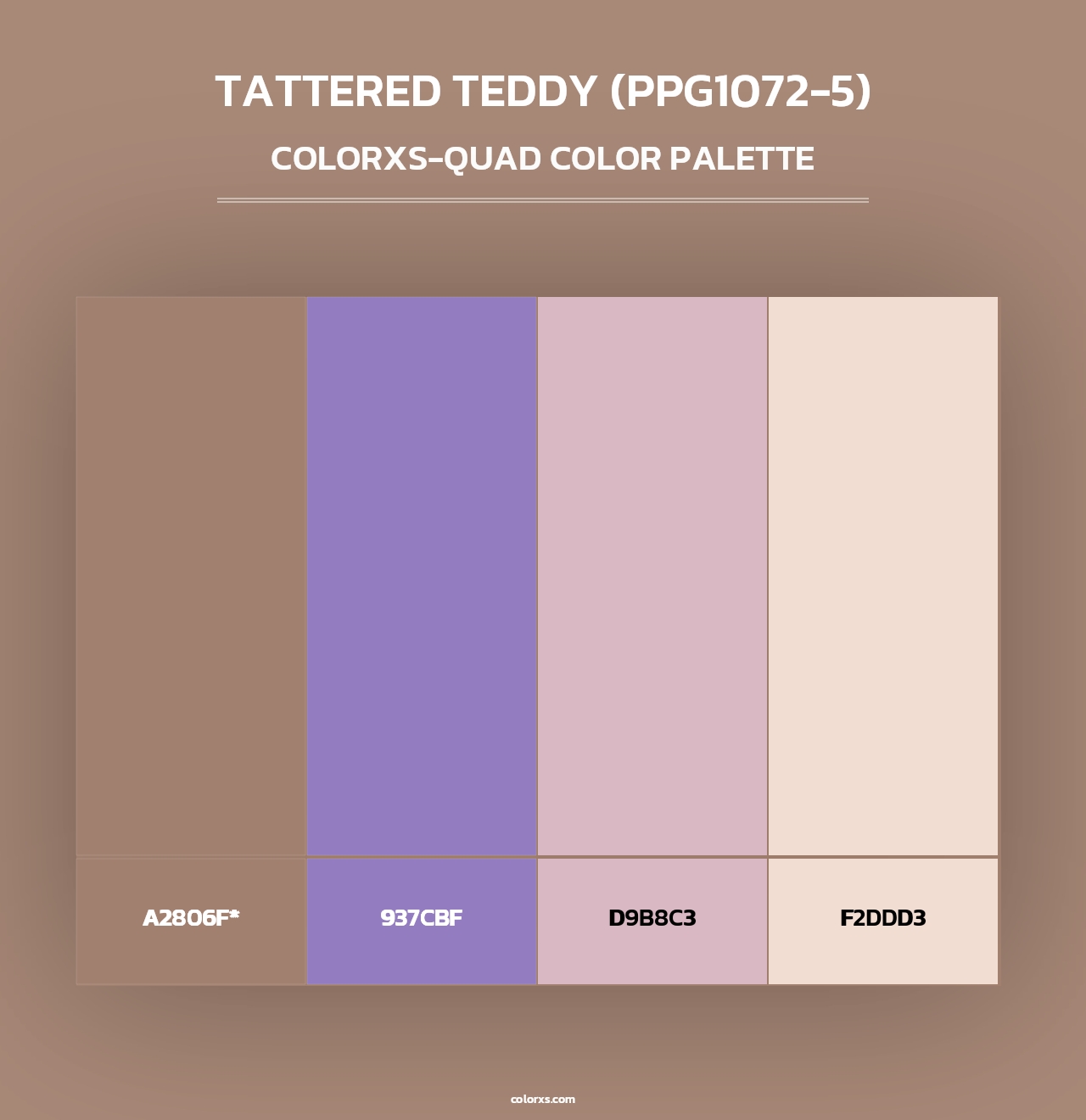 Tattered Teddy (PPG1072-5) - Colorxs Quad Palette