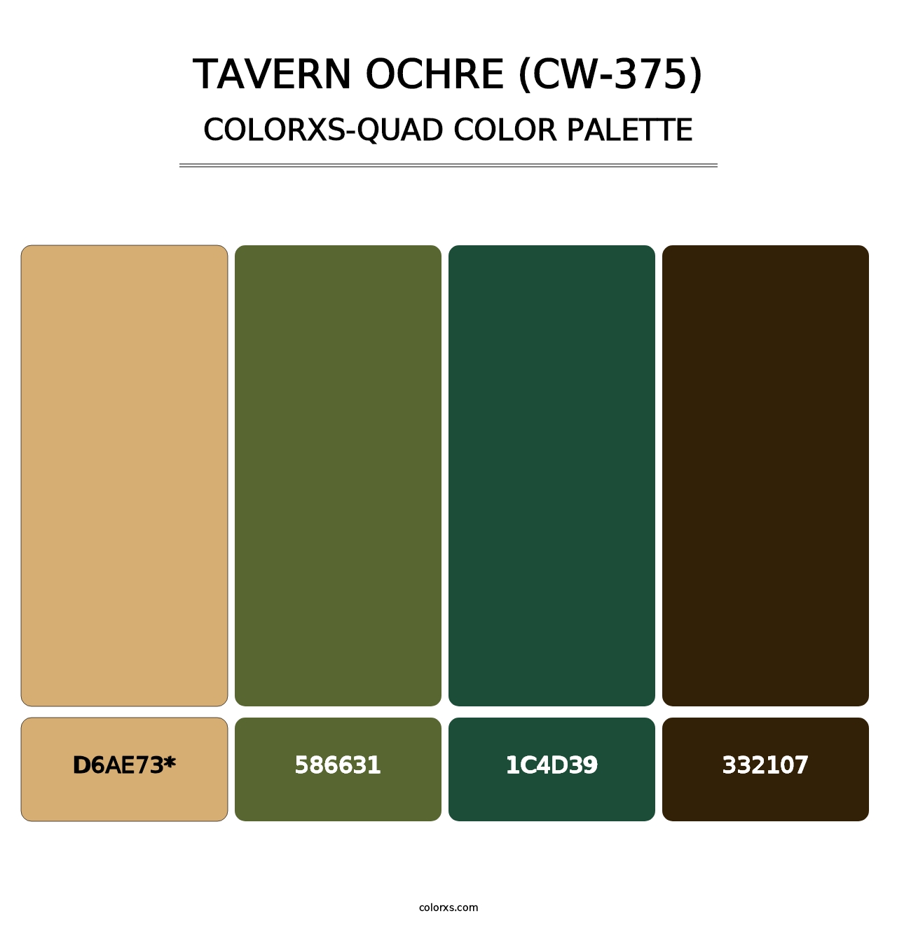 Tavern Ochre (CW-375) - Colorxs Quad Palette