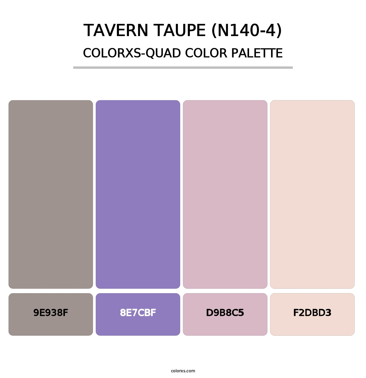 Tavern Taupe (N140-4) - Colorxs Quad Palette