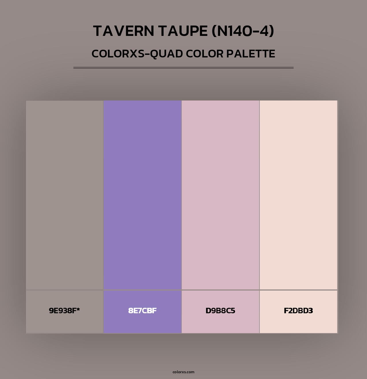 Tavern Taupe (N140-4) - Colorxs Quad Palette
