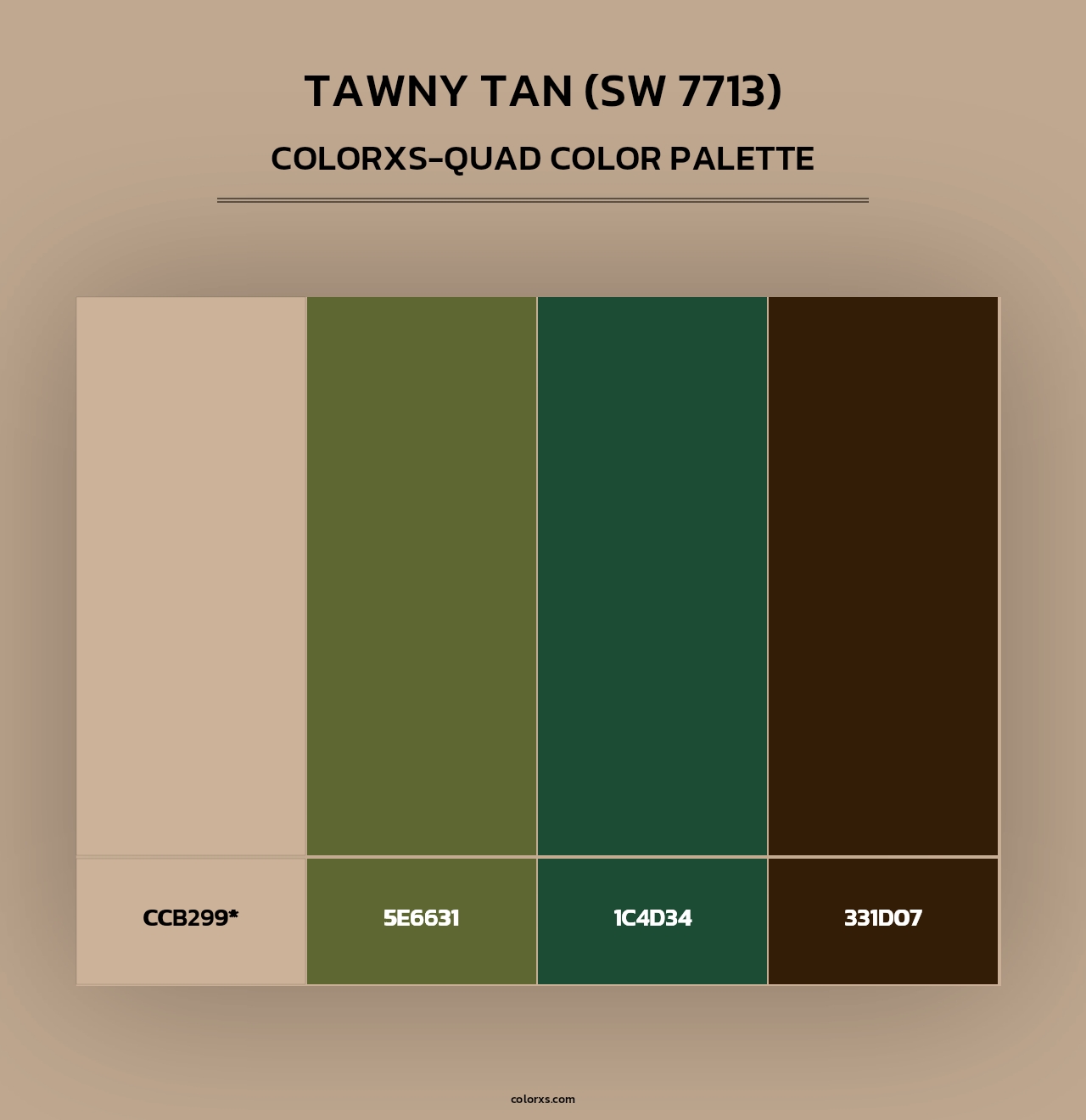 Tawny Tan (SW 7713) - Colorxs Quad Palette