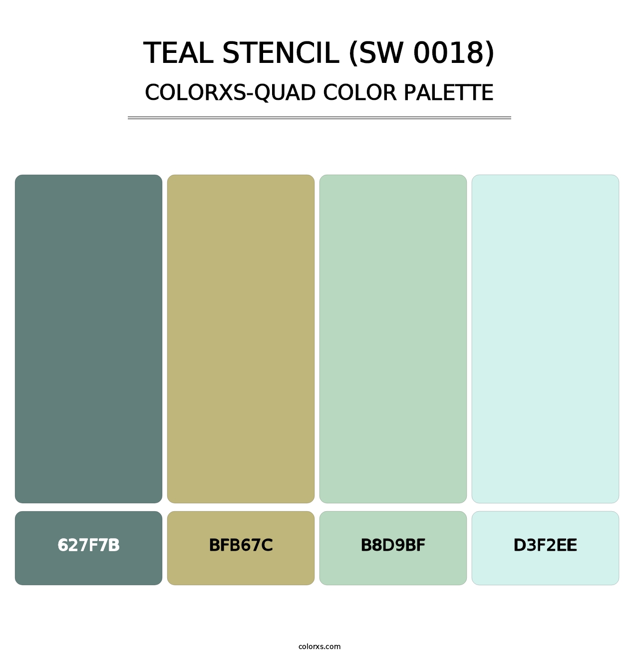 Teal Stencil (SW 0018) - Colorxs Quad Palette