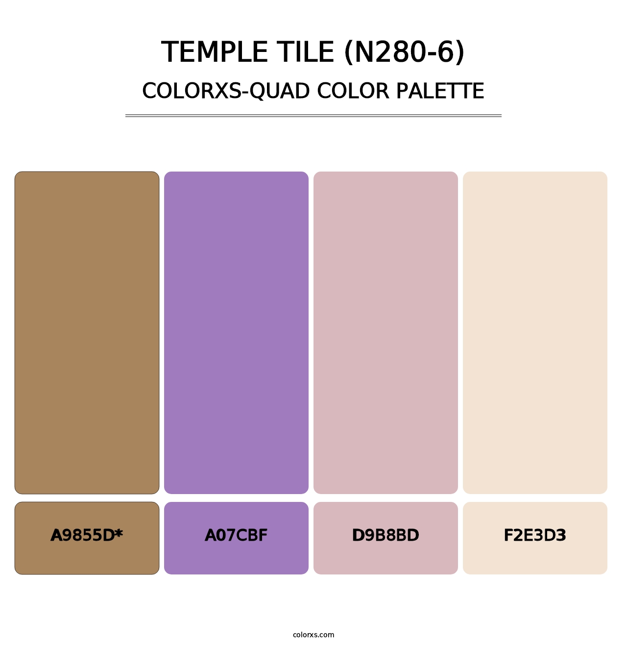 Temple Tile (N280-6) - Colorxs Quad Palette