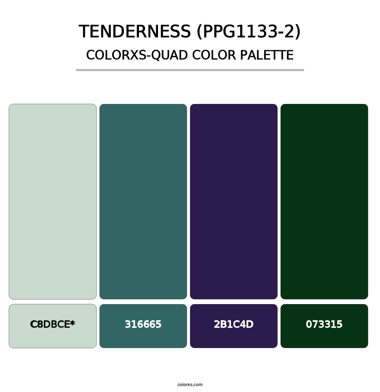 Tenderness (PPG1133-2) - Colorxs Quad Palette