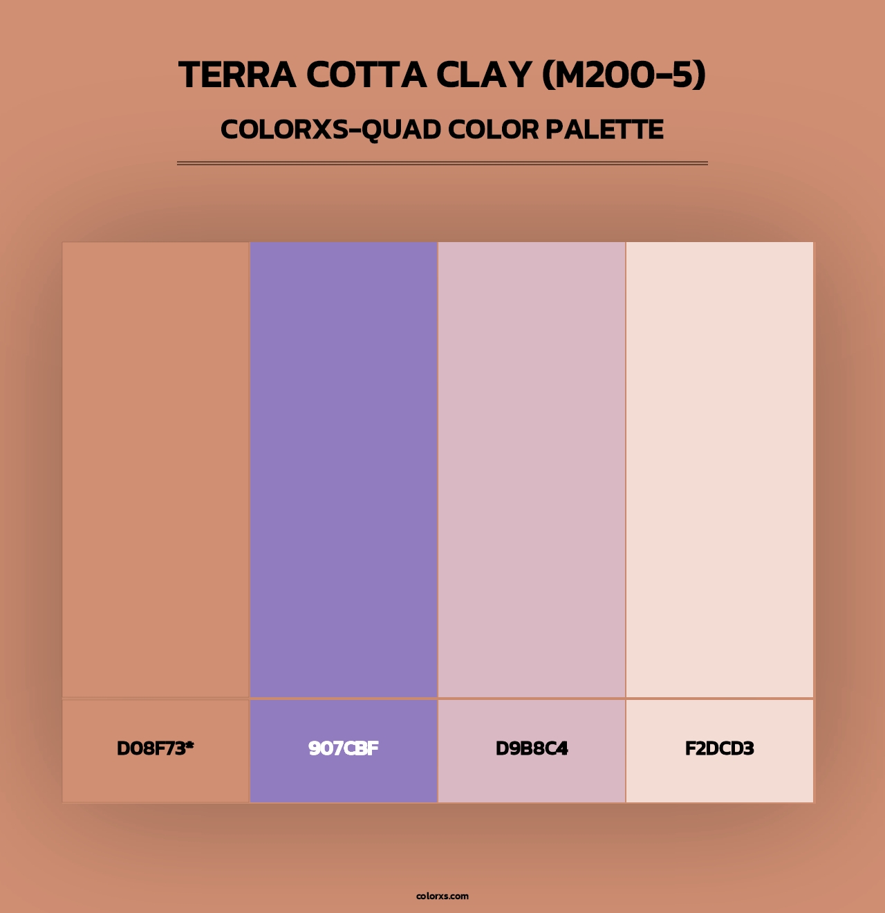 Terra Cotta Clay (M200-5) - Colorxs Quad Palette