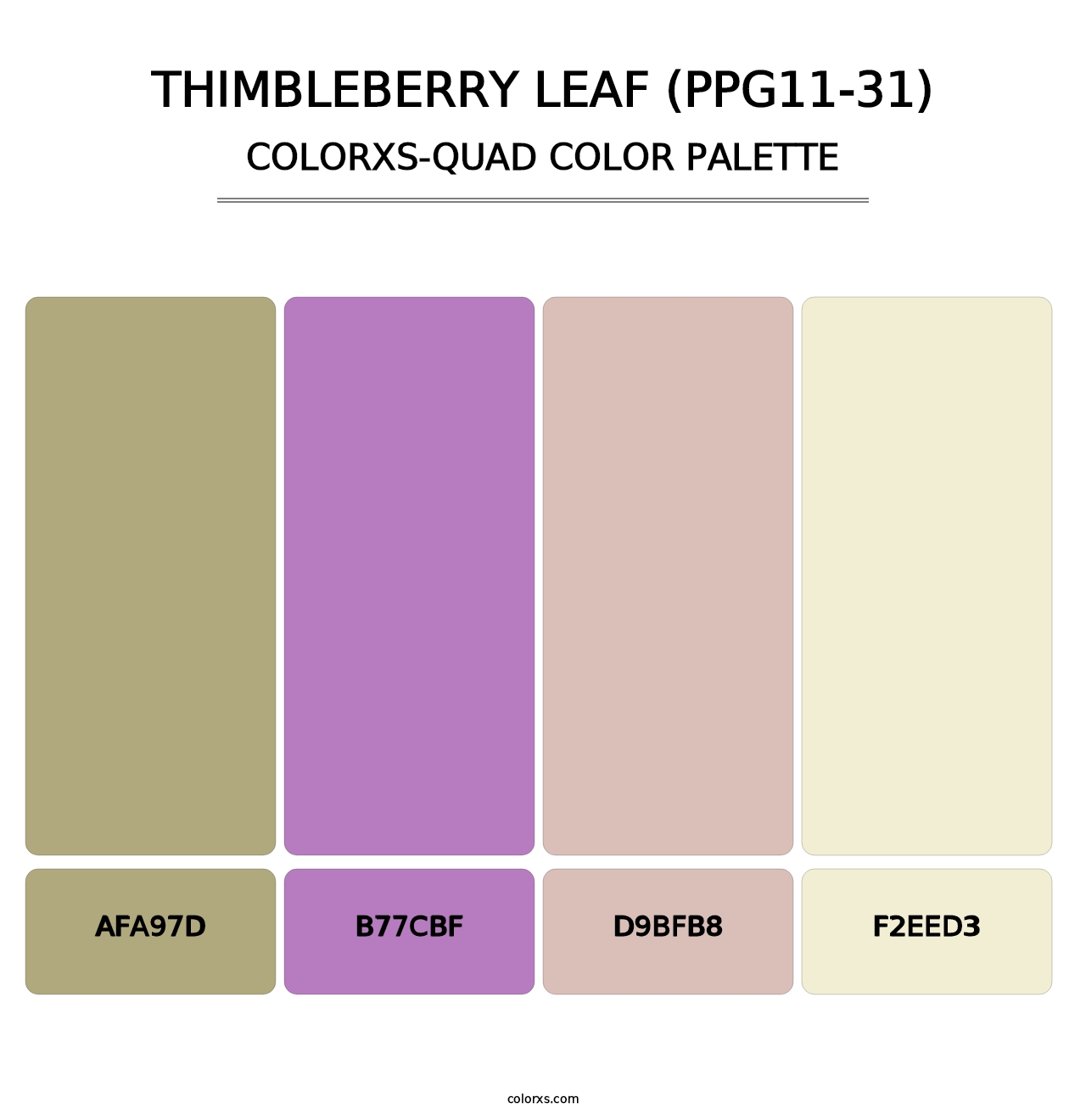 Thimbleberry Leaf (PPG11-31) - Colorxs Quad Palette