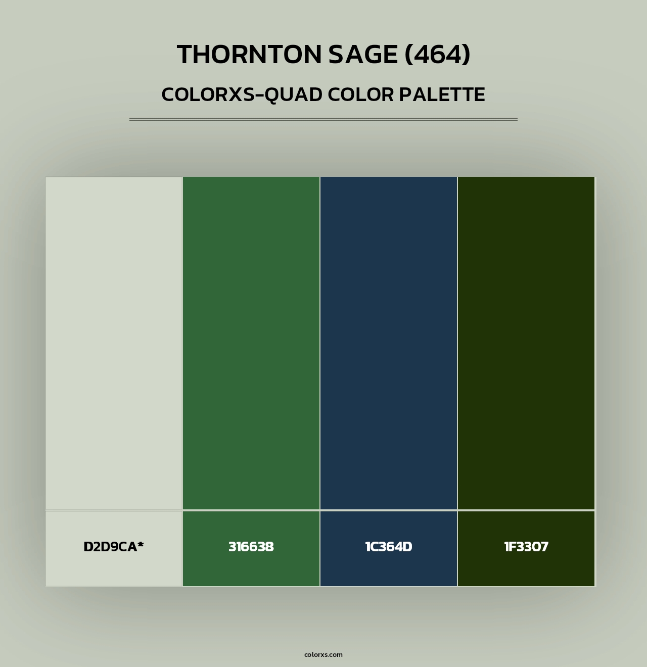 Thornton Sage (464) - Colorxs Quad Palette
