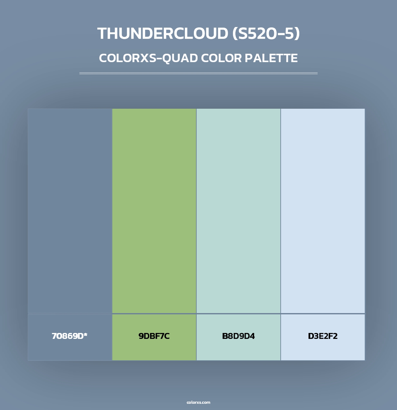 Thundercloud (S520-5) - Colorxs Quad Palette