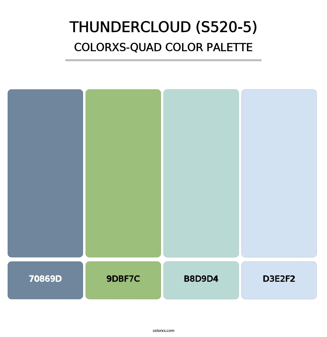 Thundercloud (S520-5) - Colorxs Quad Palette