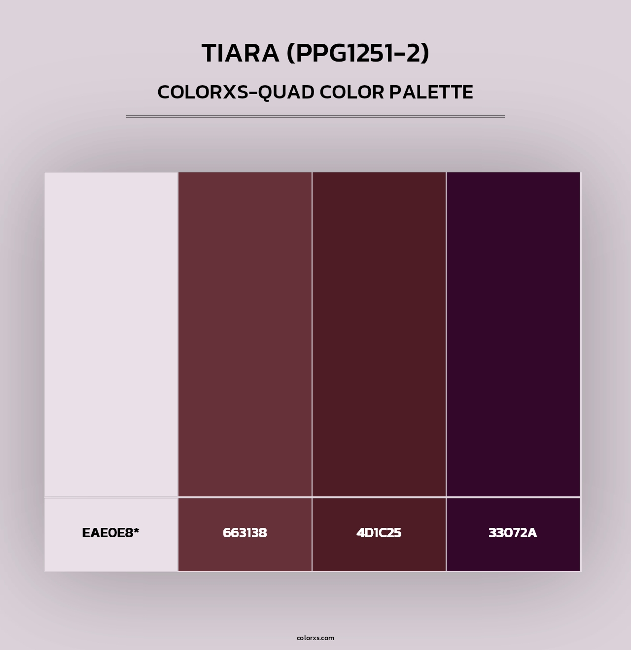 Tiara (PPG1251-2) - Colorxs Quad Palette