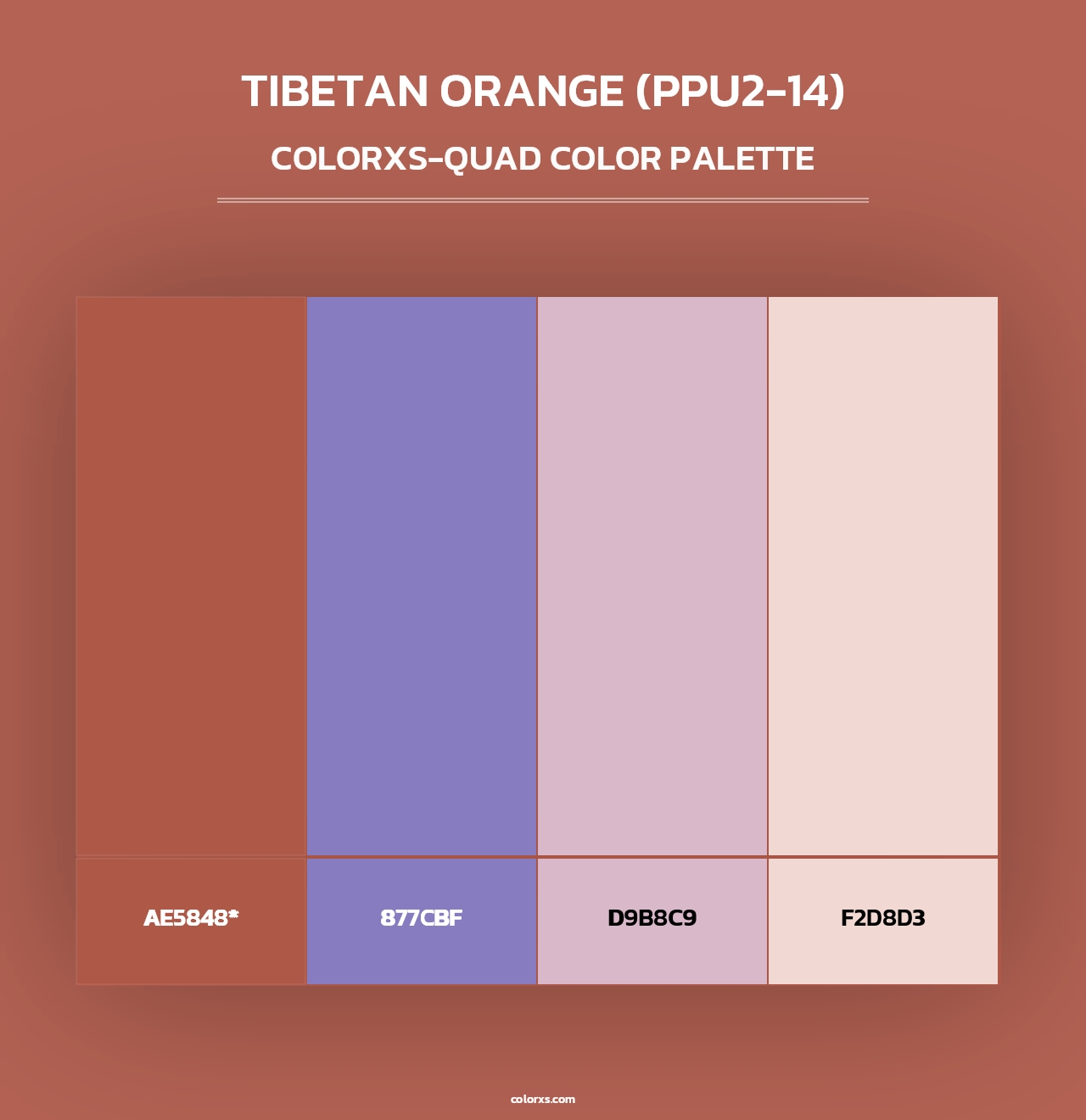 Tibetan Orange (PPU2-14) - Colorxs Quad Palette