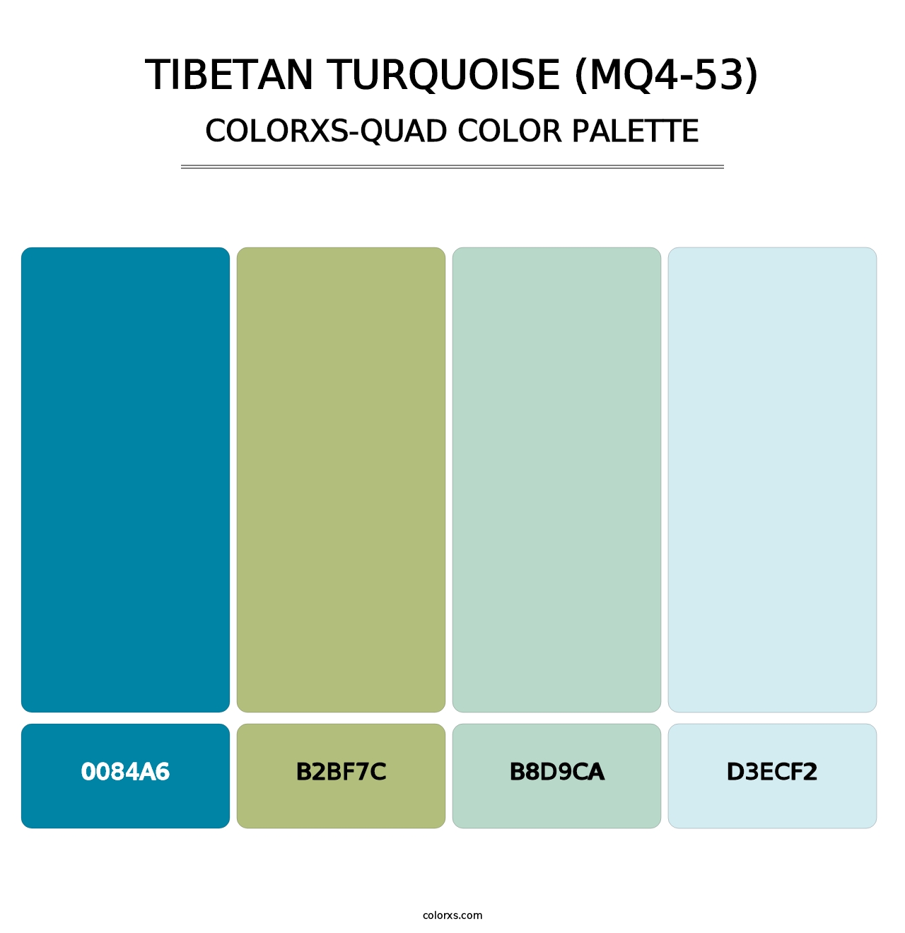 Tibetan Turquoise (MQ4-53) - Colorxs Quad Palette