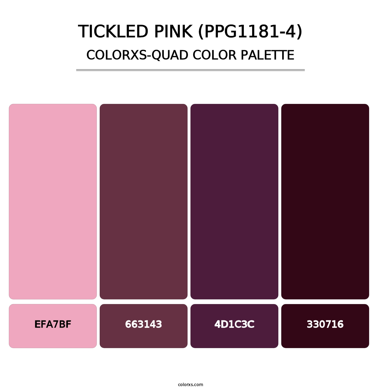 Tickled Pink (PPG1181-4) - Colorxs Quad Palette