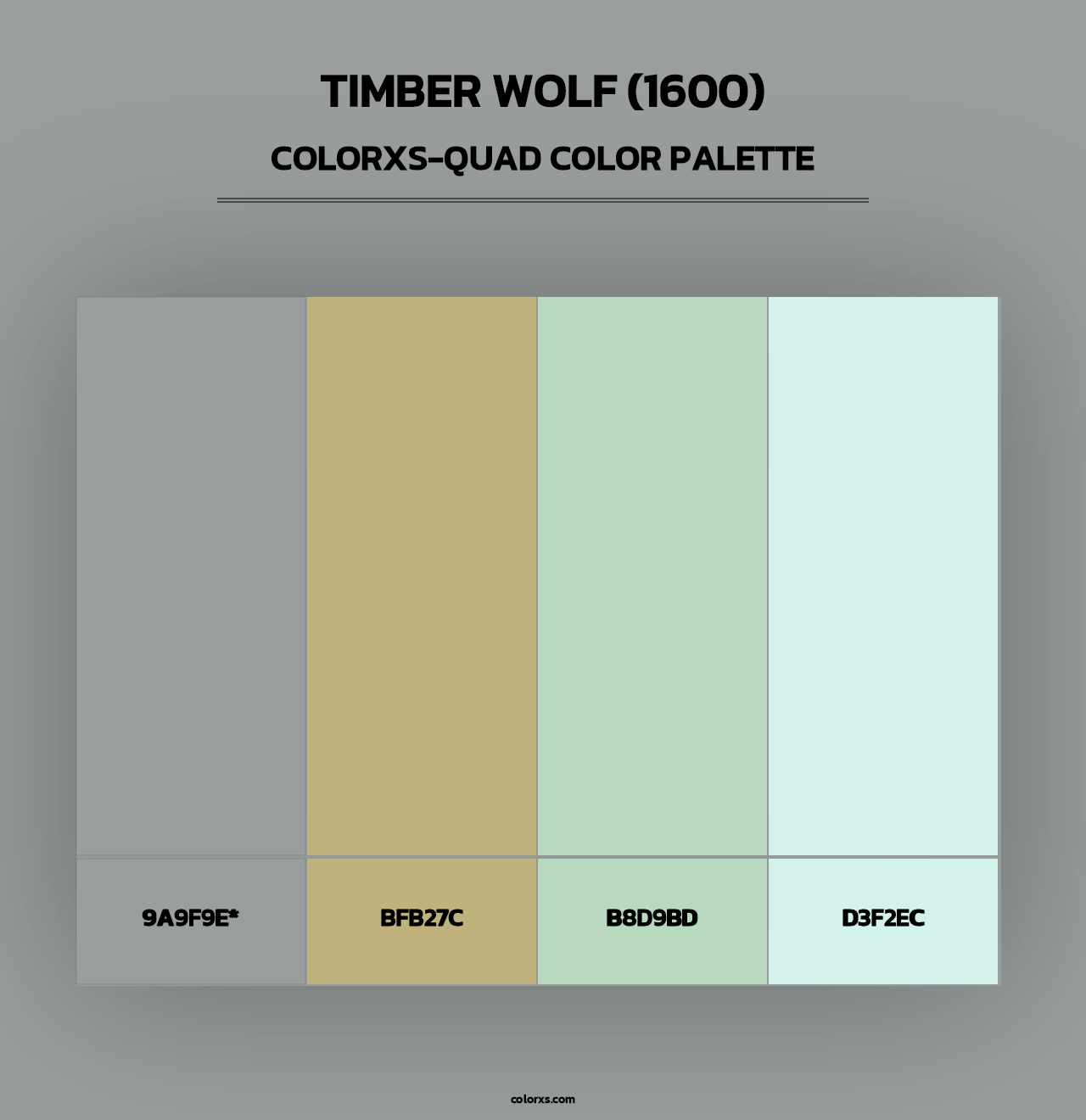 Timber Wolf (1600) - Colorxs Quad Palette