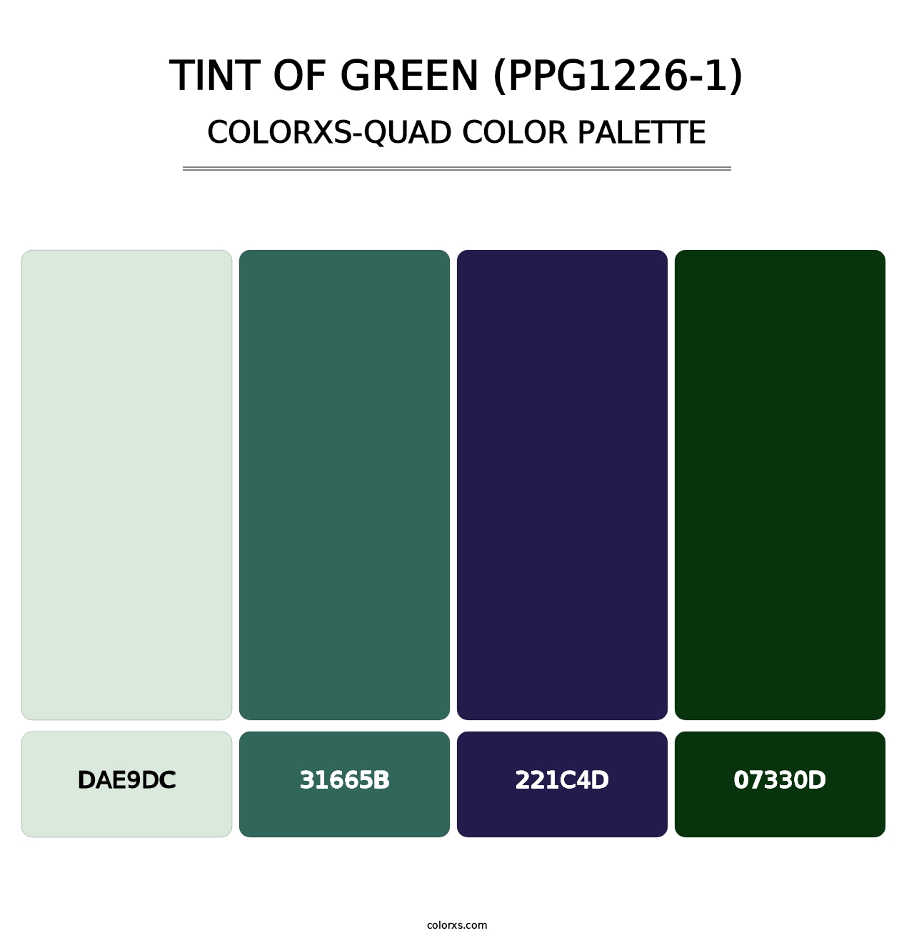 Tint Of Green (PPG1226-1) - Colorxs Quad Palette