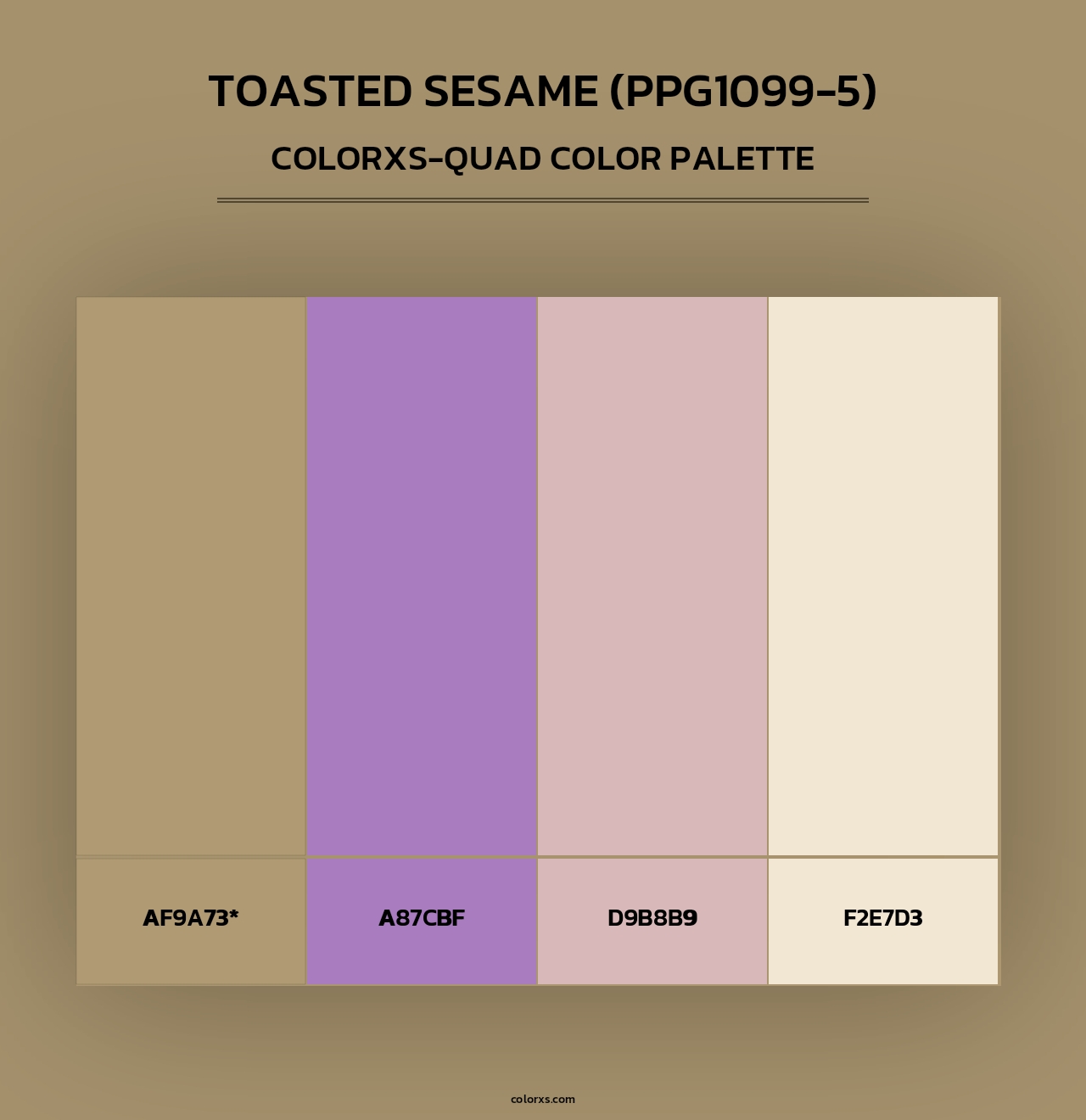 Toasted Sesame (PPG1099-5) - Colorxs Quad Palette