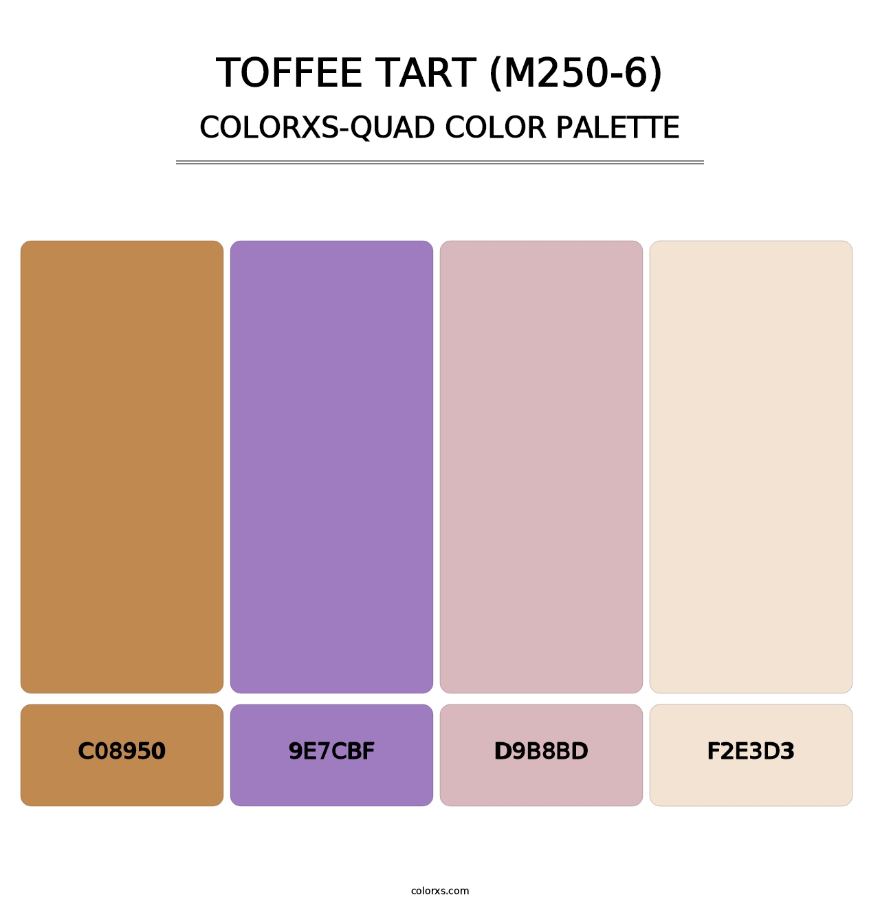 Toffee Tart (M250-6) - Colorxs Quad Palette