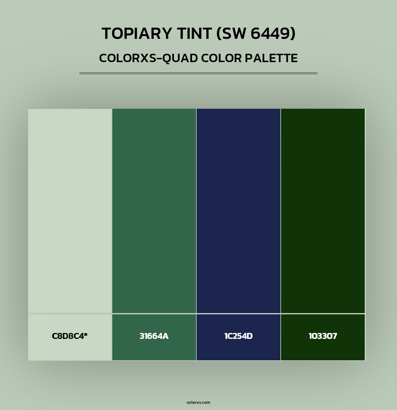 Topiary Tint (SW 6449) - Colorxs Quad Palette