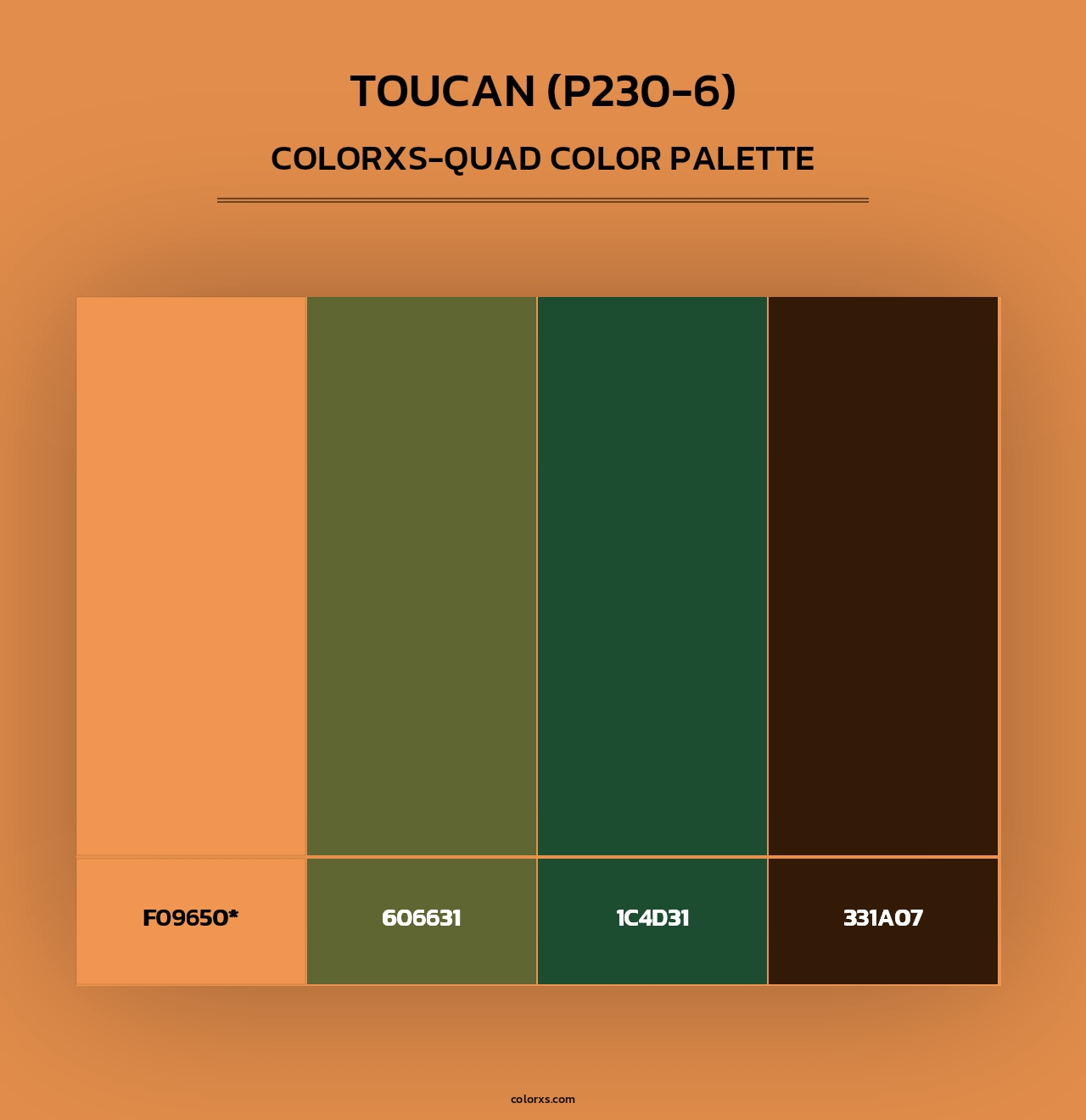 Toucan (P230-6) - Colorxs Quad Palette
