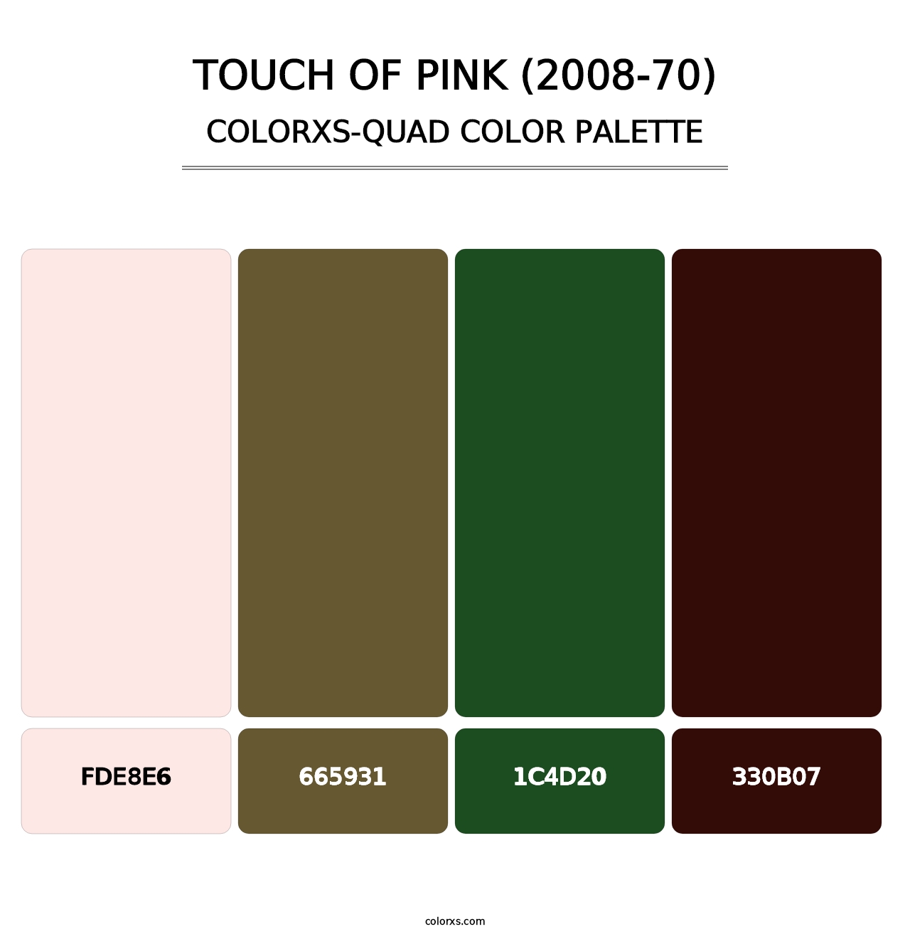 Touch of Pink (2008-70) - Colorxs Quad Palette