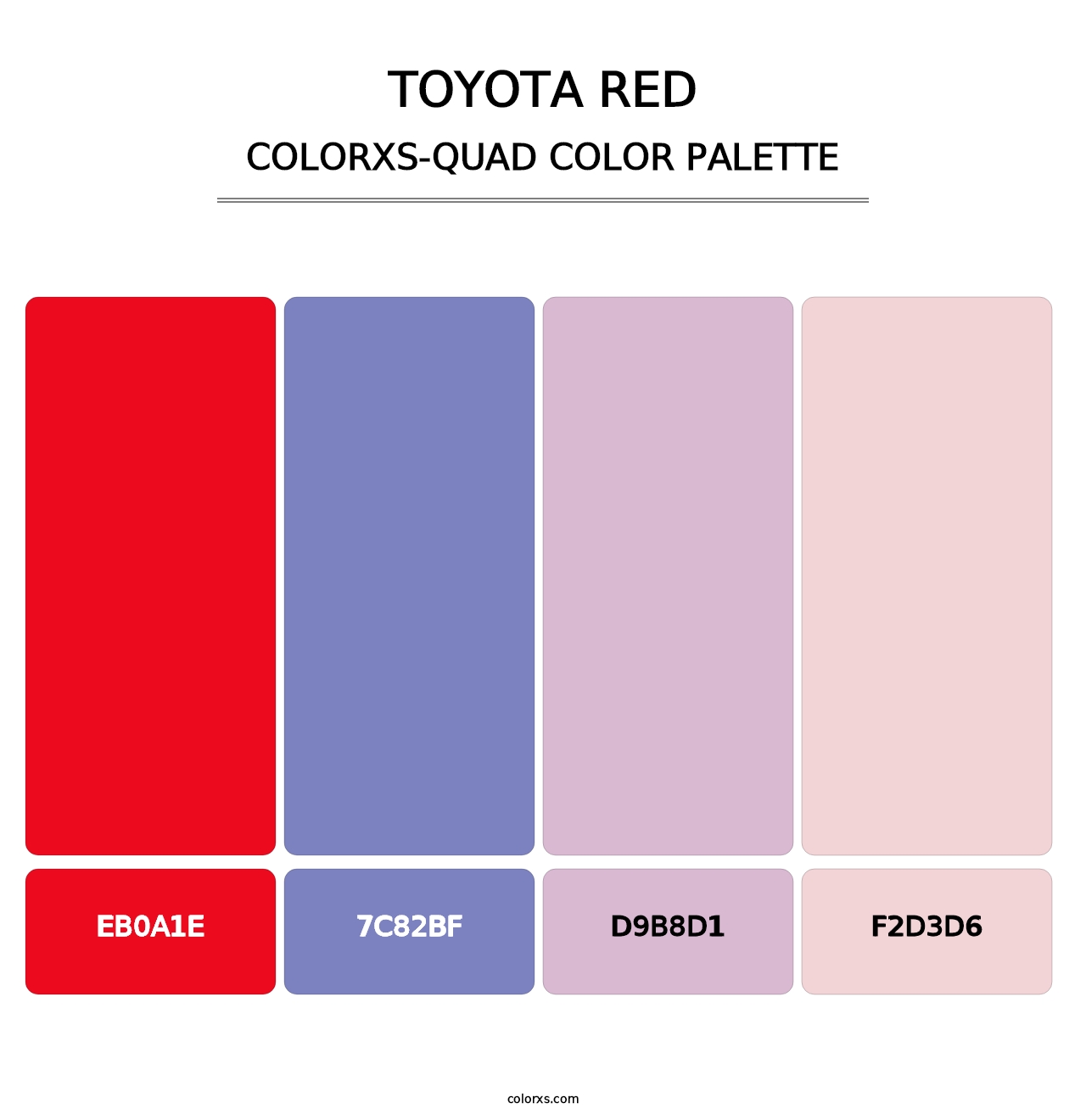 Toyota Red - Colorxs Quad Palette