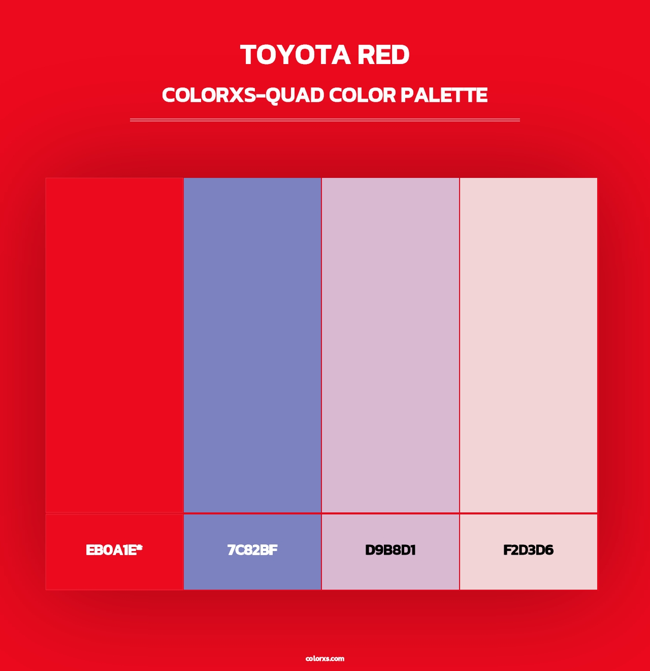 Toyota Red - Colorxs Quad Palette