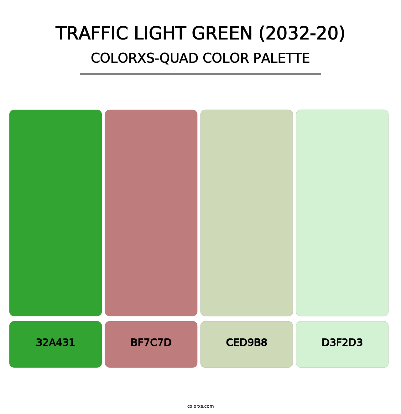 Traffic Light Green (2032-20) - Colorxs Quad Palette