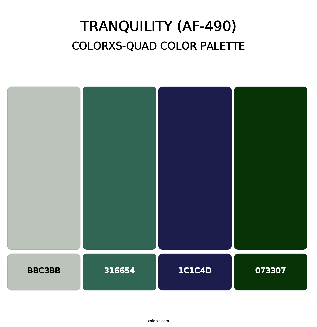 Tranquility (AF-490) - Colorxs Quad Palette
