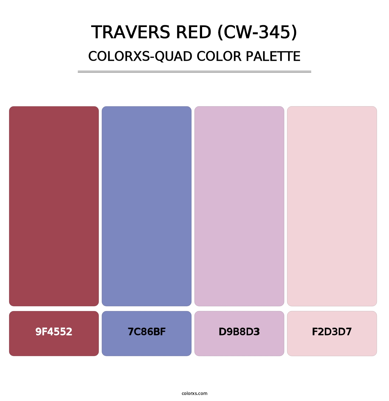 Travers Red (CW-345) - Colorxs Quad Palette