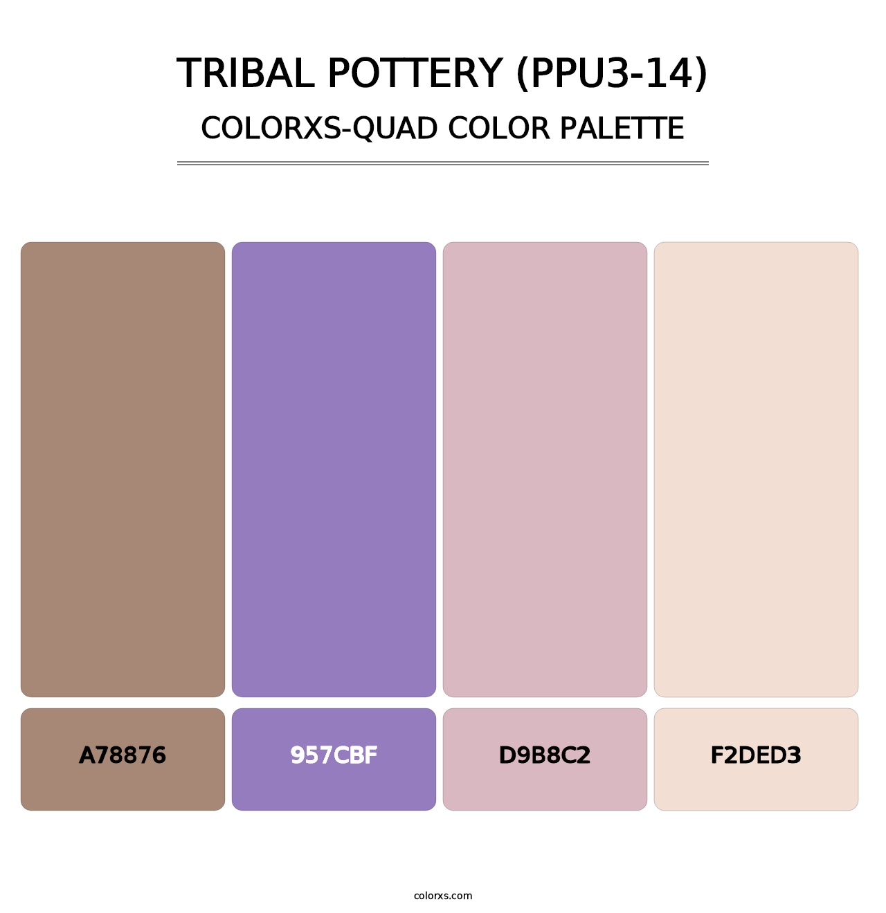 Tribal Pottery (PPU3-14) - Colorxs Quad Palette