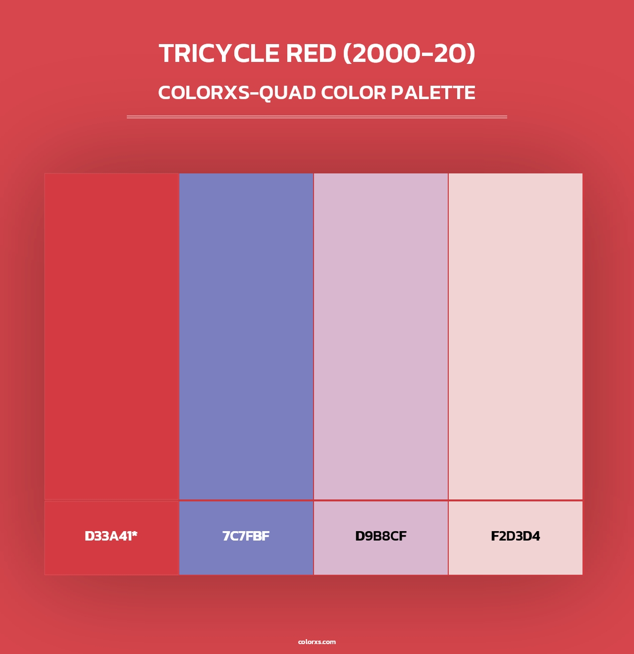 Tricycle Red (2000-20) - Colorxs Quad Palette