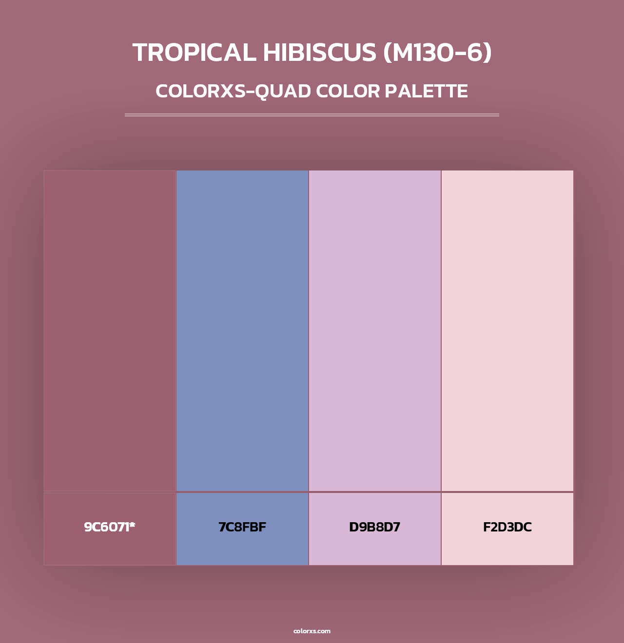 Tropical Hibiscus (M130-6) - Colorxs Quad Palette