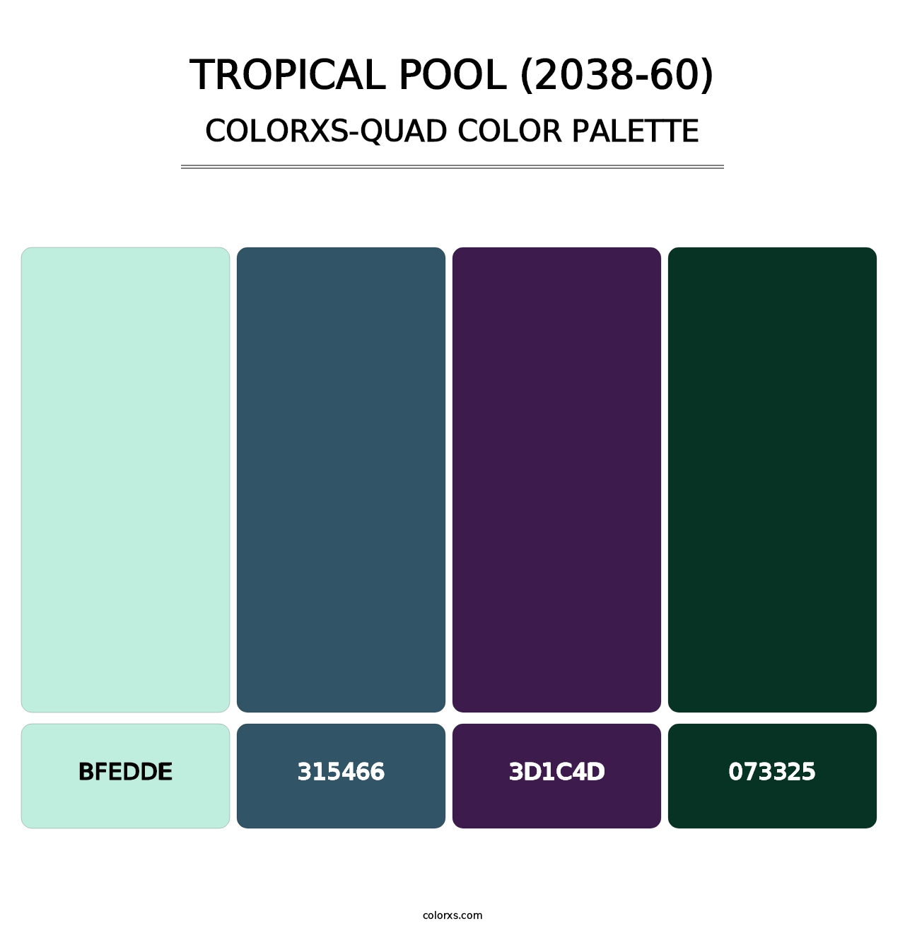 Tropical Pool (2038-60) - Colorxs Quad Palette