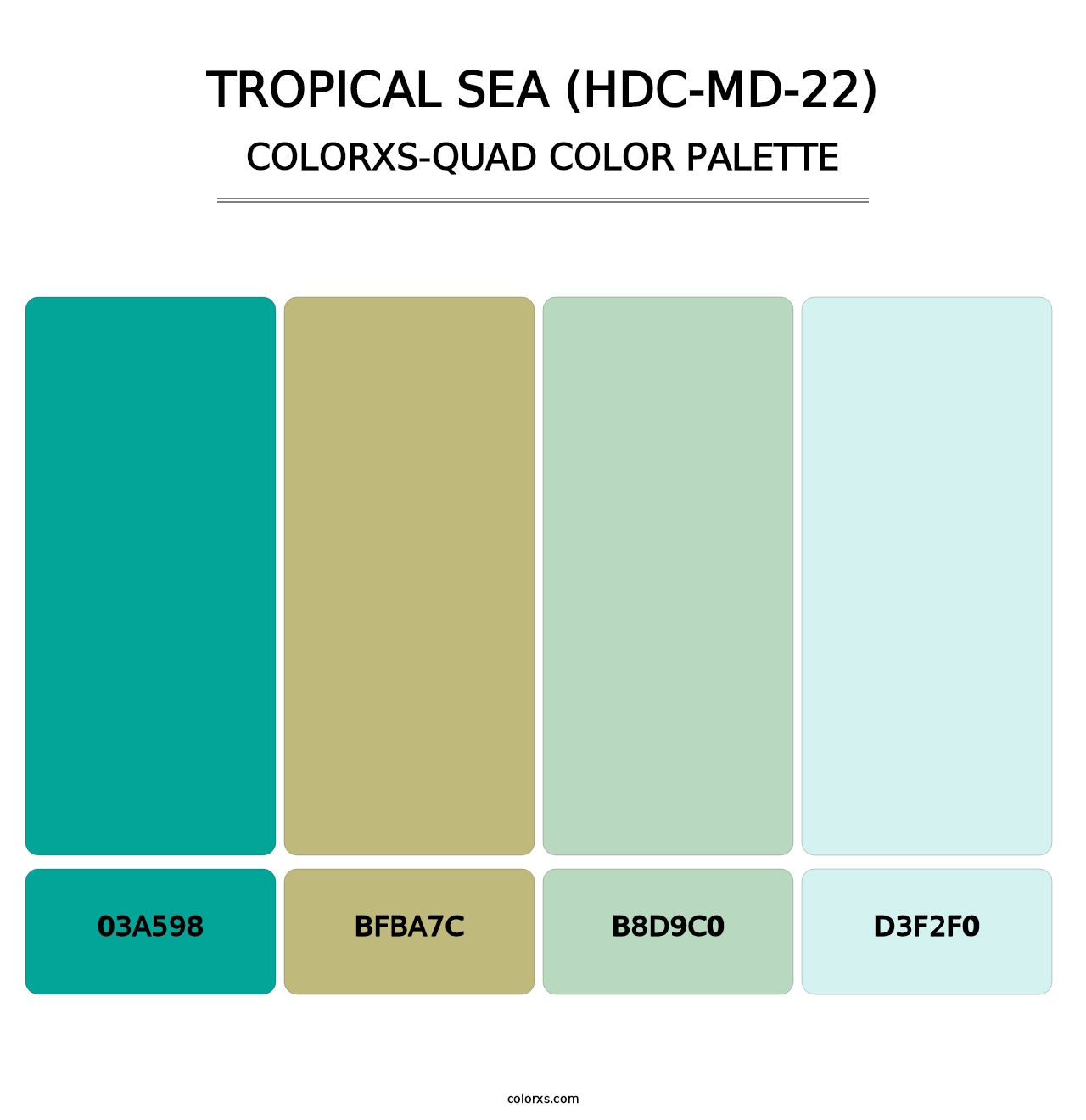 Tropical Sea (HDC-MD-22) - Colorxs Quad Palette