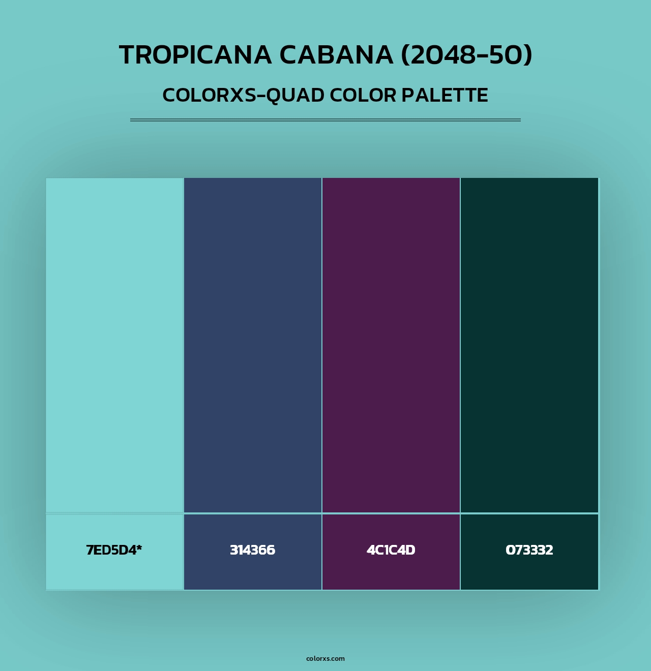 Tropicana Cabana (2048-50) - Colorxs Quad Palette