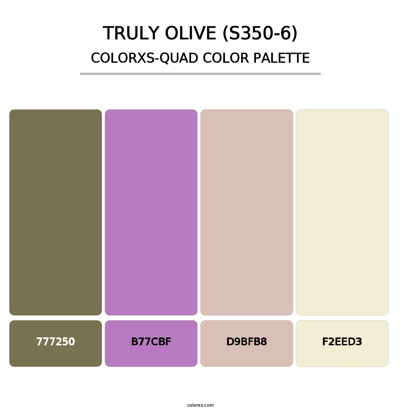 Truly Olive (S350-6) - Colorxs Quad Palette