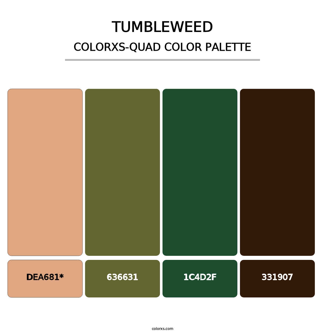 Tumbleweed - Colorxs Quad Palette