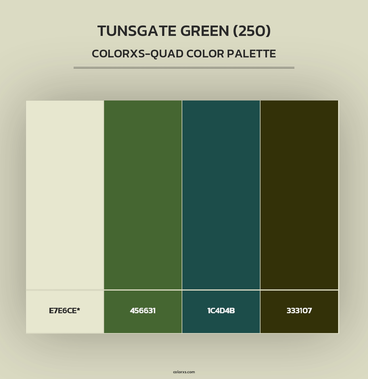 Tunsgate Green (250) - Colorxs Quad Palette