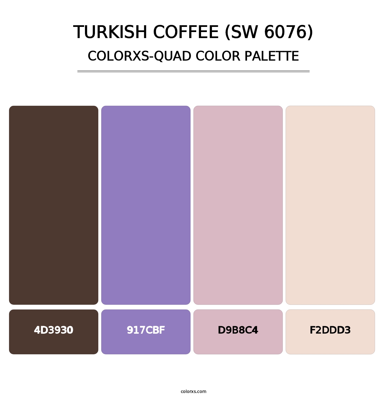 Turkish Coffee (SW 6076) - Colorxs Quad Palette