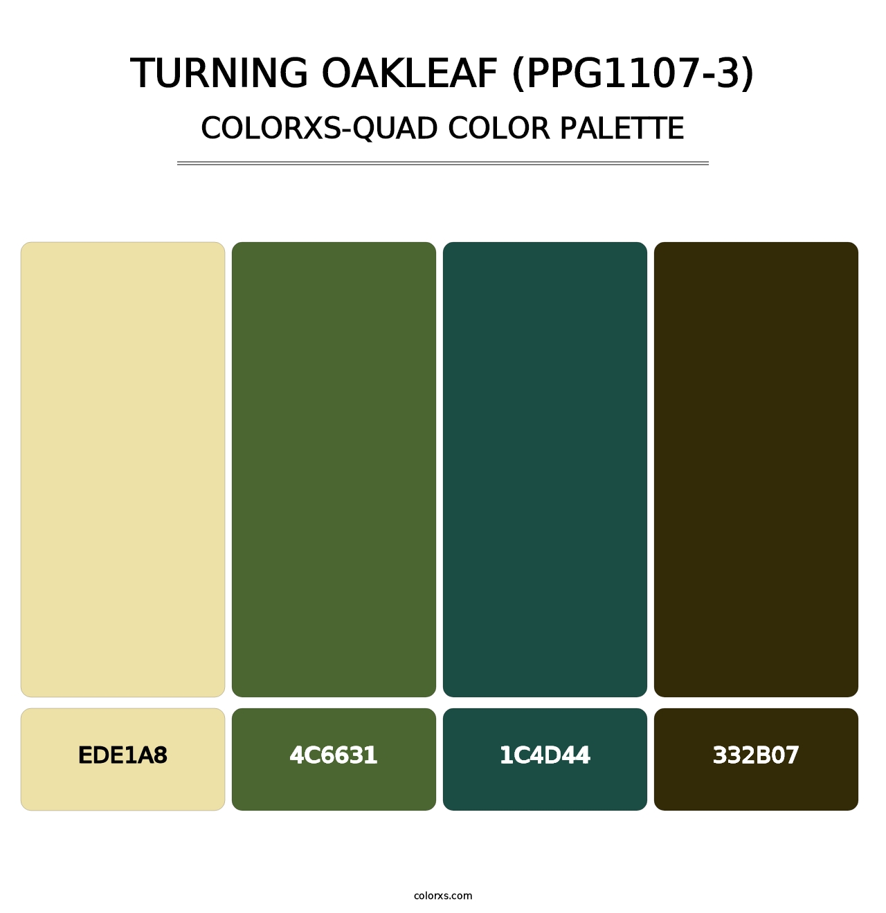 Turning Oakleaf (PPG1107-3) - Colorxs Quad Palette