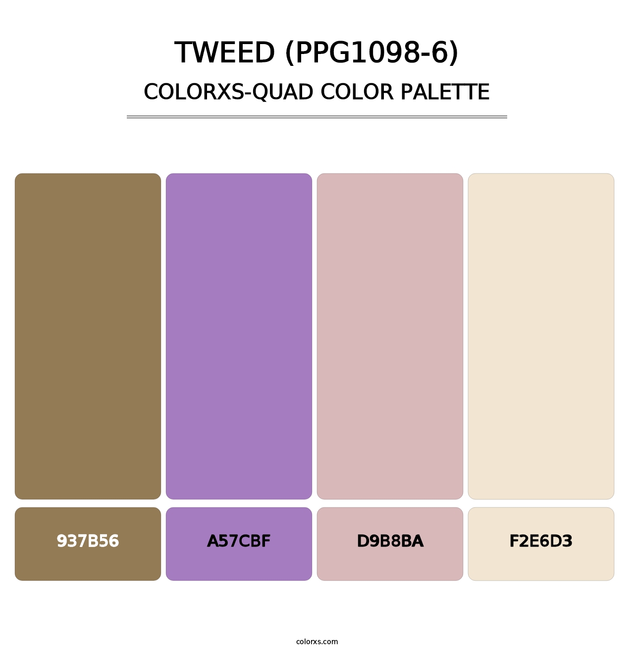 Tweed (PPG1098-6) - Colorxs Quad Palette