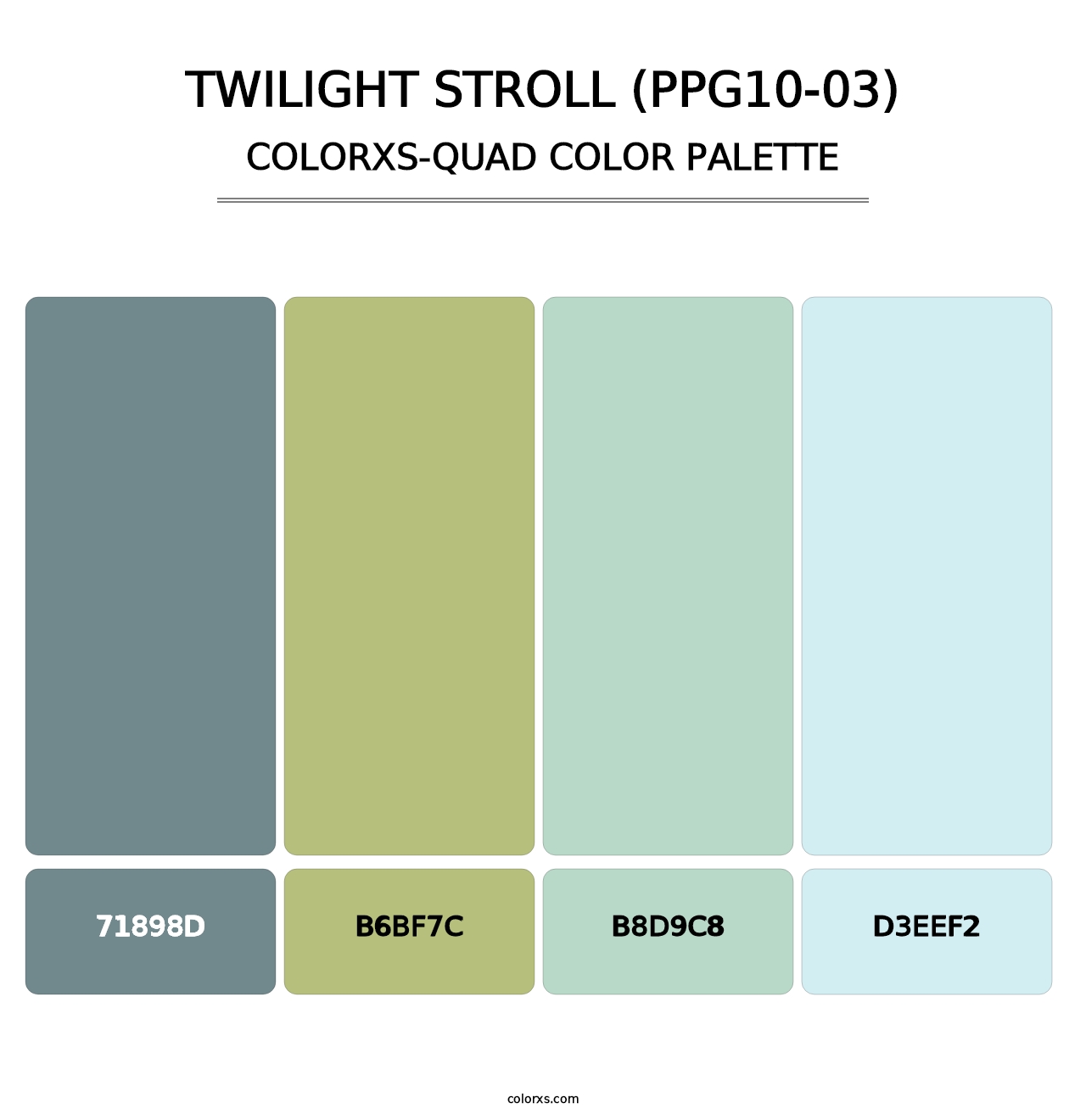 Twilight Stroll (PPG10-03) - Colorxs Quad Palette