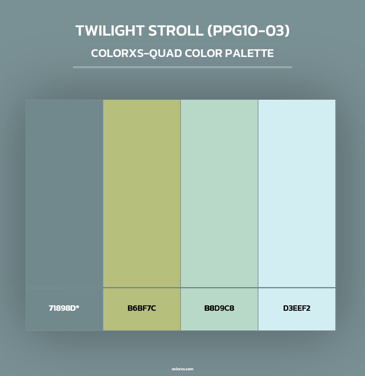 Twilight Stroll (PPG10-03) - Colorxs Quad Palette