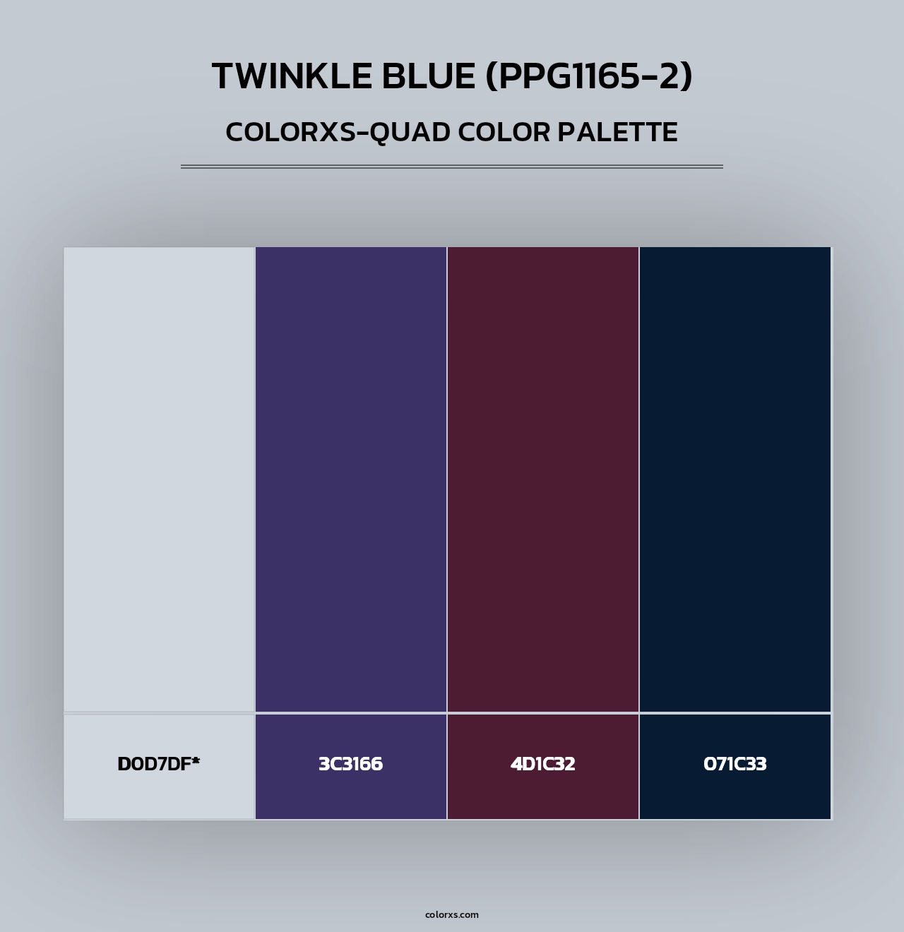 Twinkle Blue (PPG1165-2) - Colorxs Quad Palette
