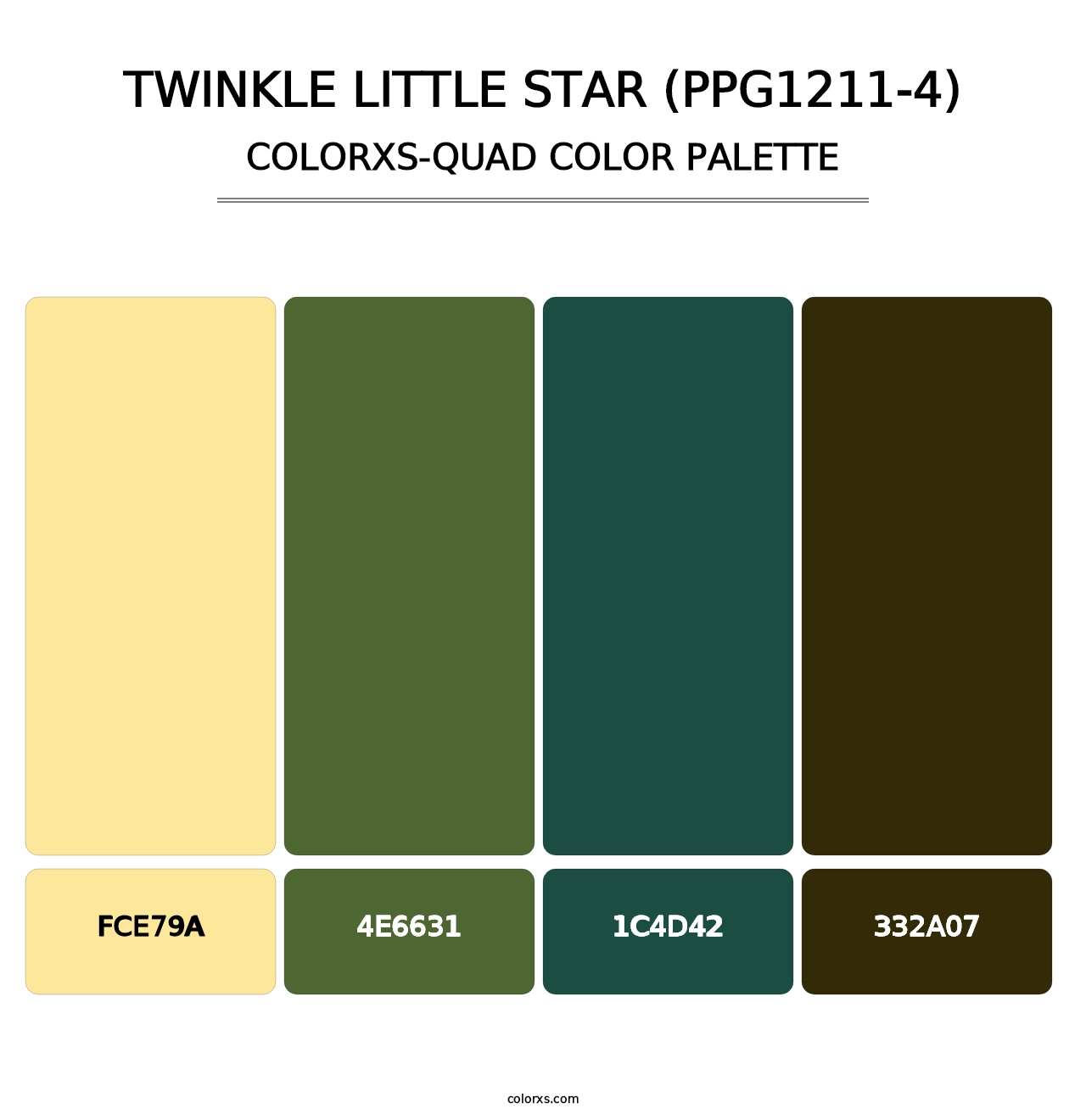 Twinkle Little Star (PPG1211-4) - Colorxs Quad Palette