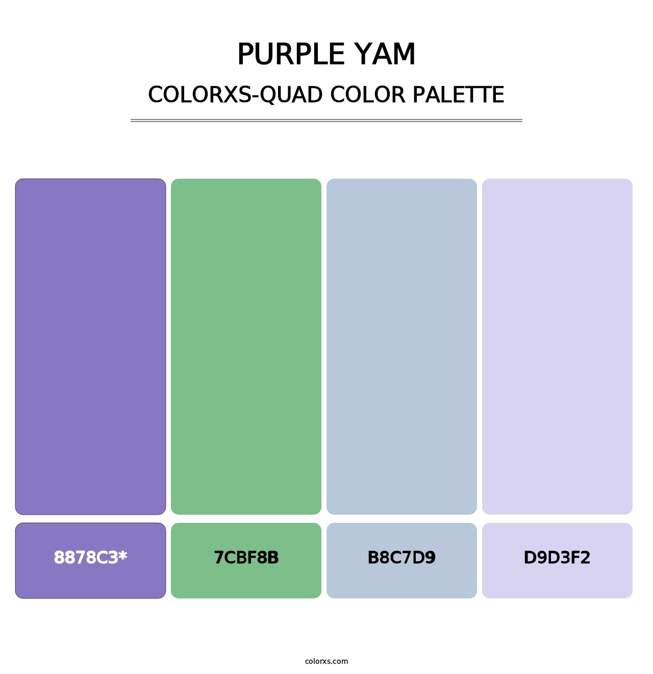 Purple Yam - Colorxs Quad Palette