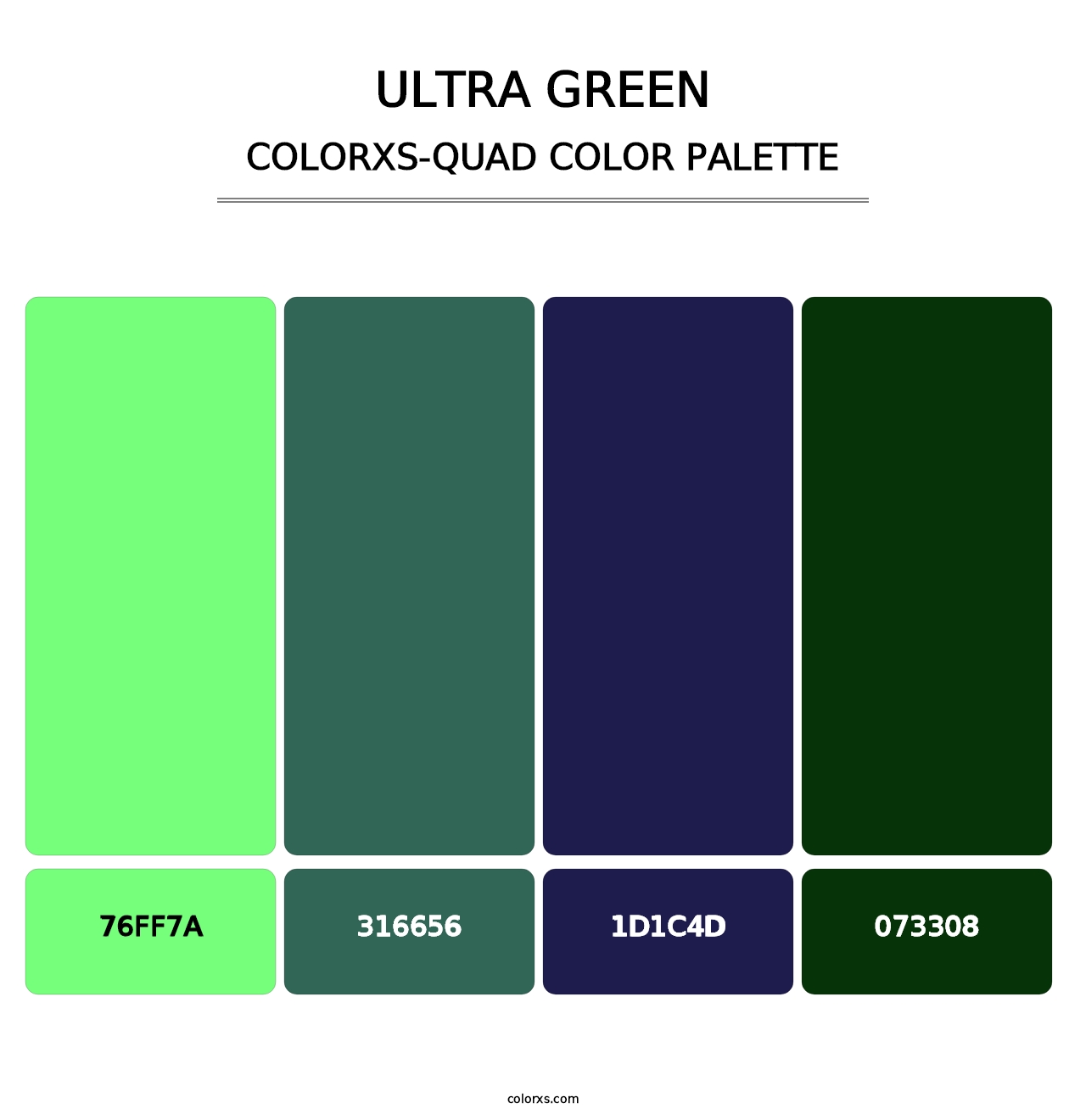 Ultra Green - Colorxs Quad Palette
