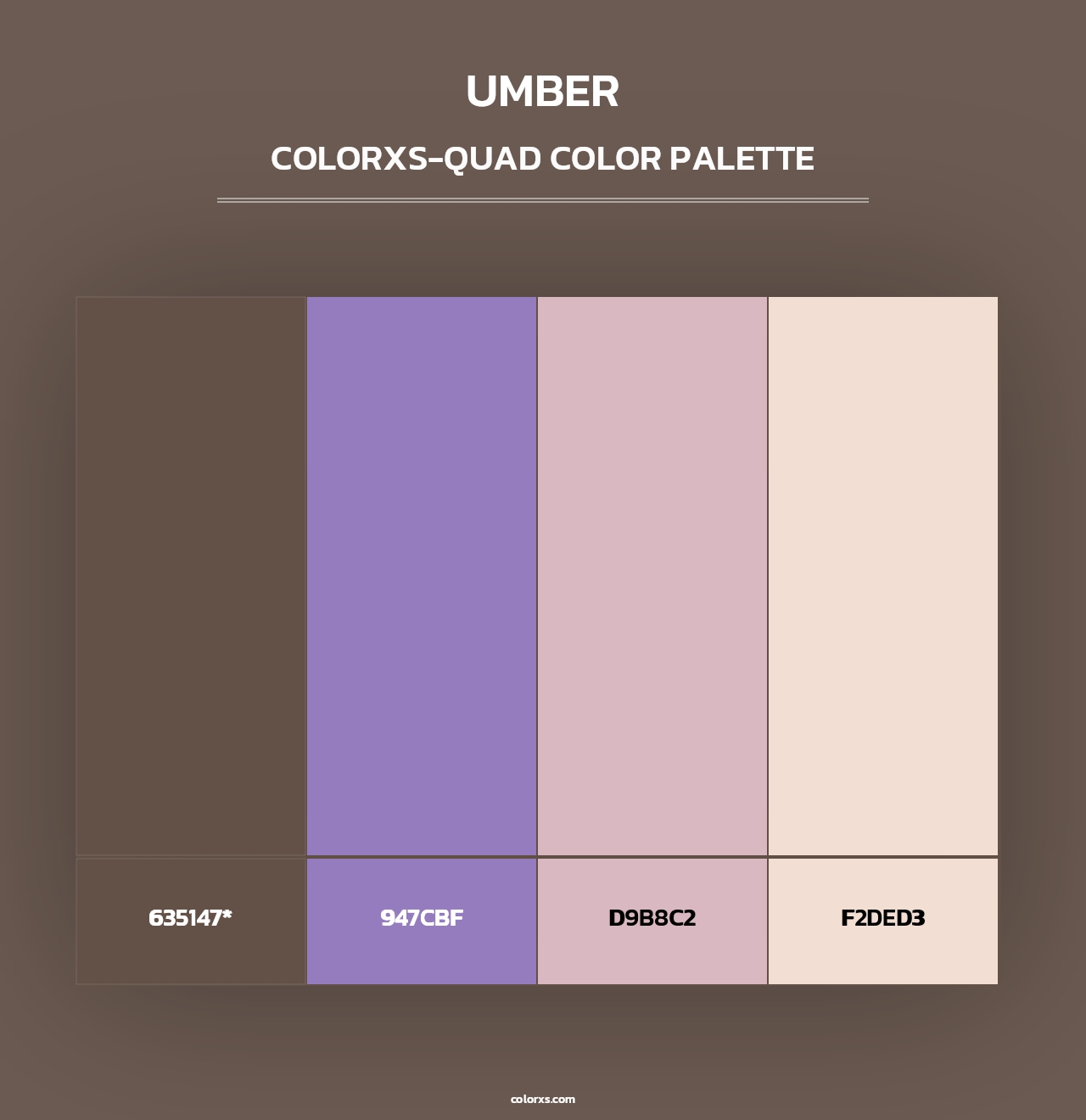 Umber - Colorxs Quad Palette