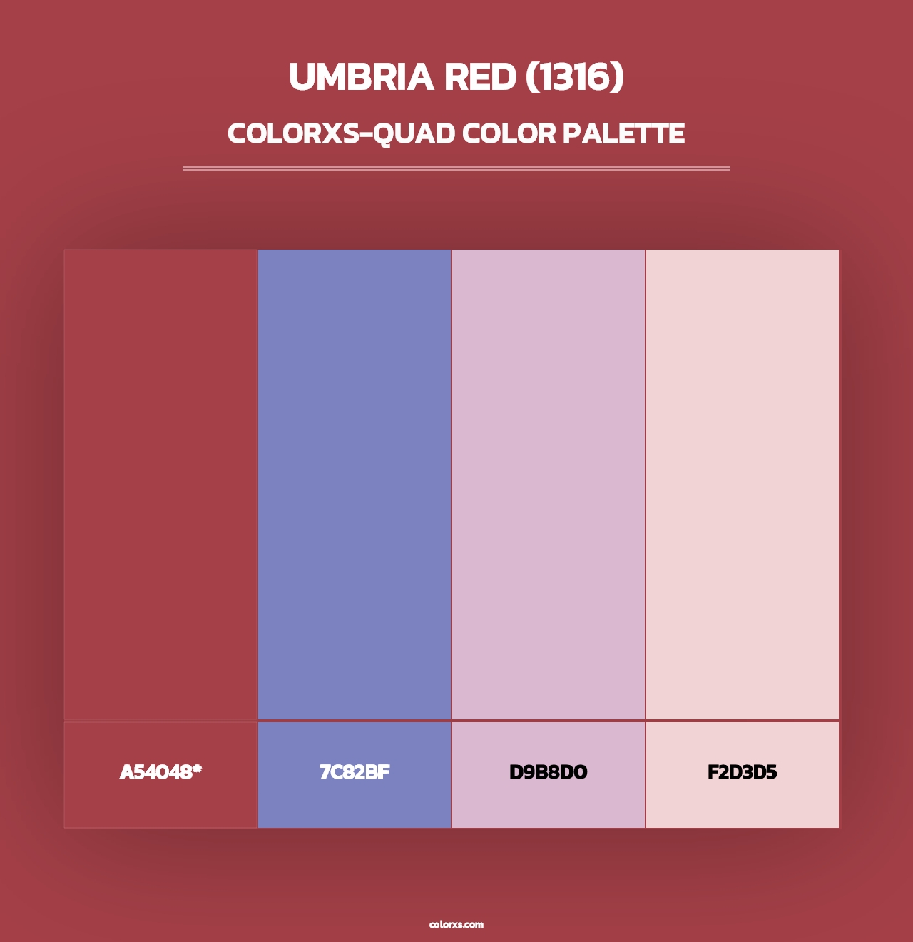 Umbria Red (1316) - Colorxs Quad Palette