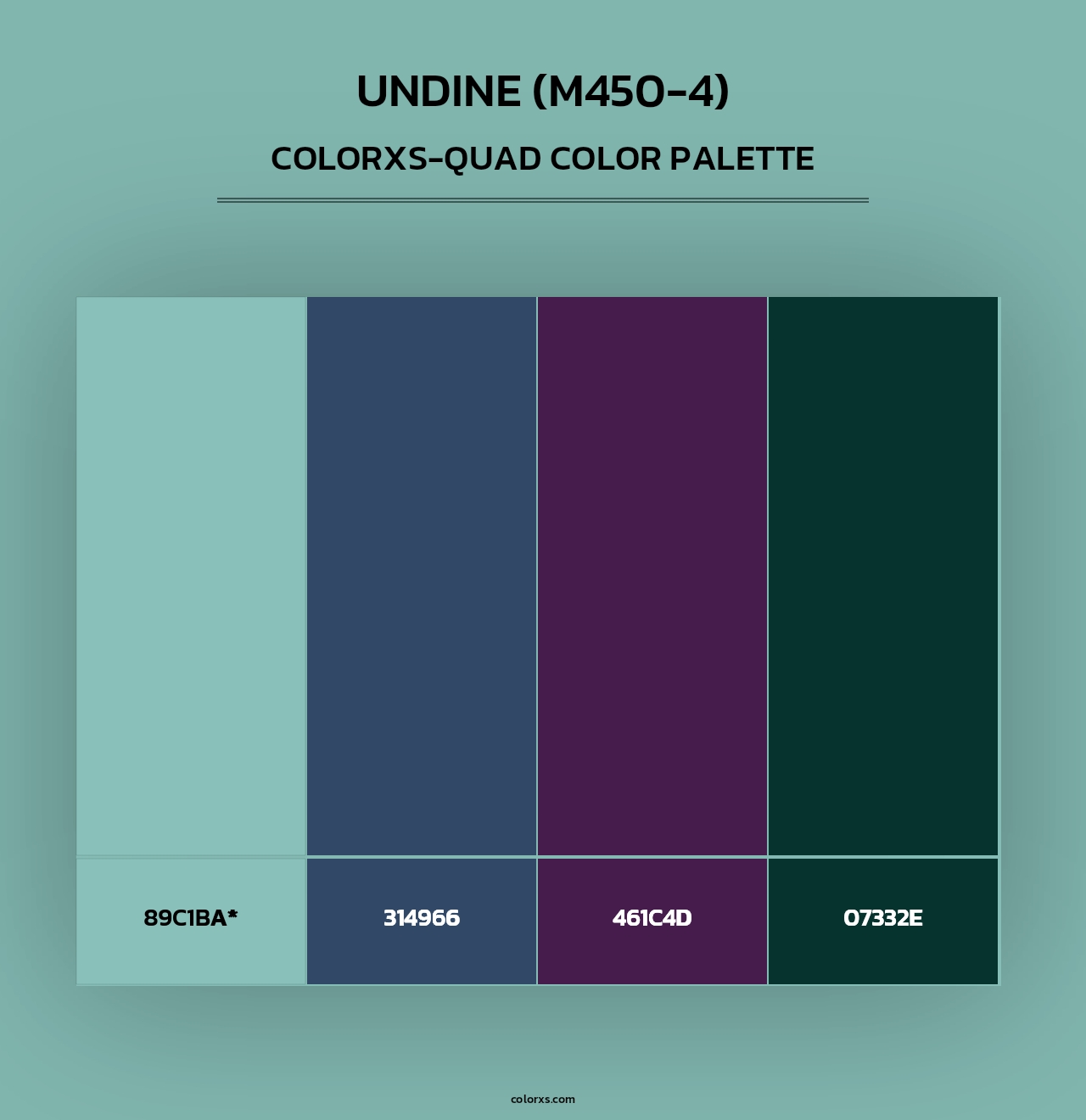 Undine (M450-4) - Colorxs Quad Palette